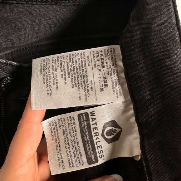 Levis Premium high rise skinny jeans stretch denim charcoal wash 27 - Picture 6 of 10